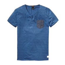men blue tshirt