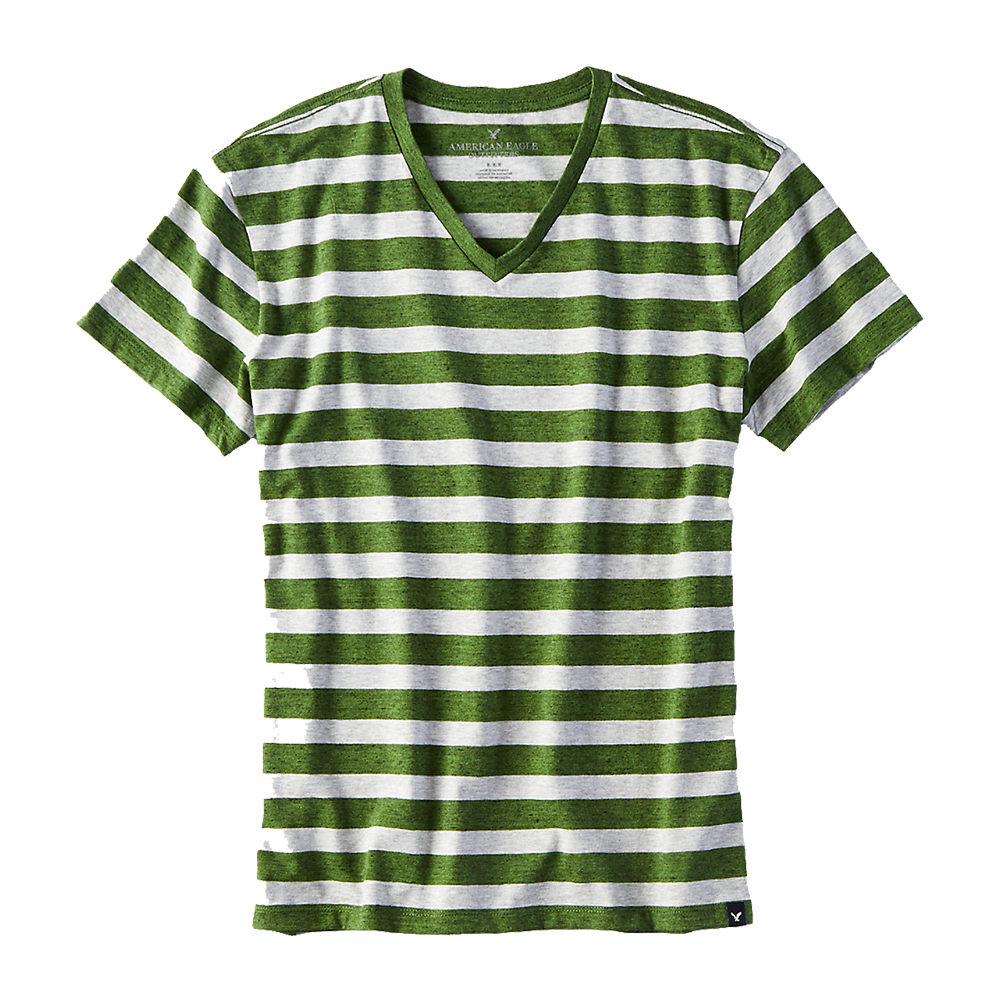 Men's green & white t-shirt