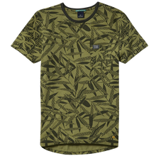 mens green printed t-shirt