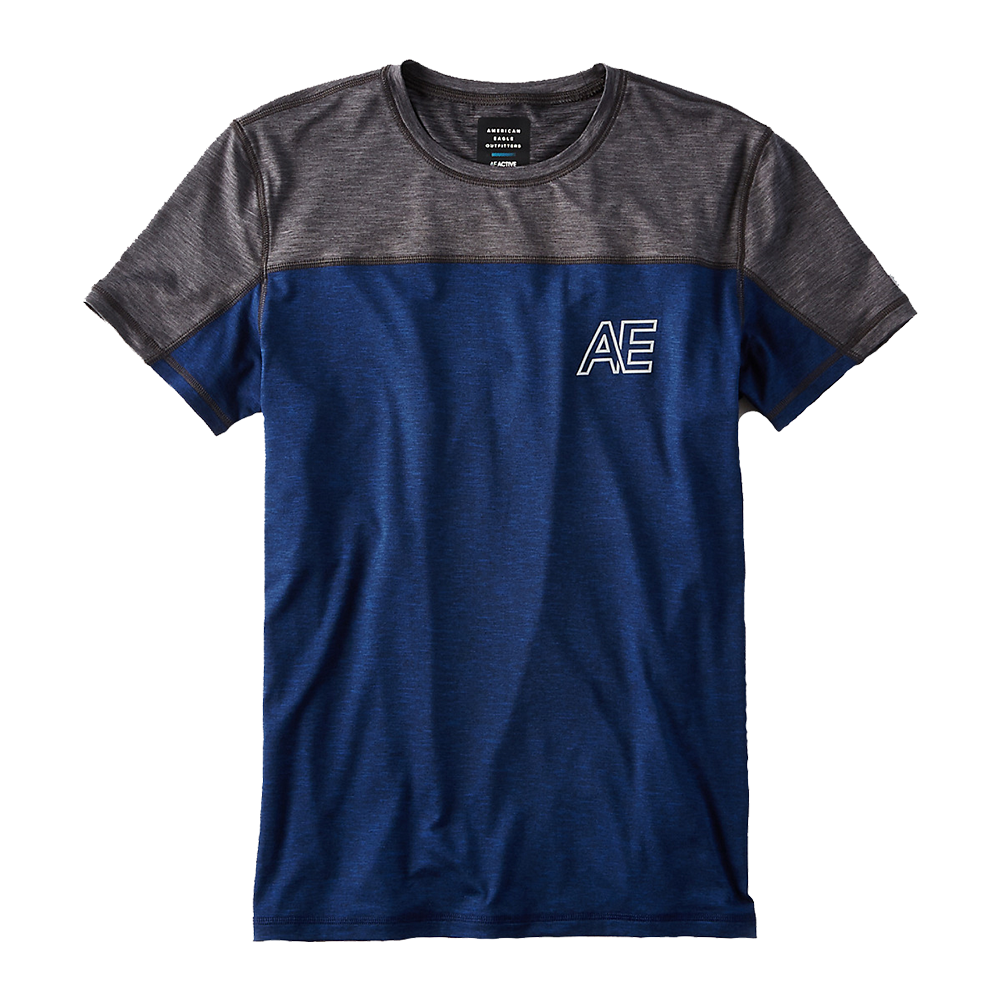 Men's blue & gray t-shirt